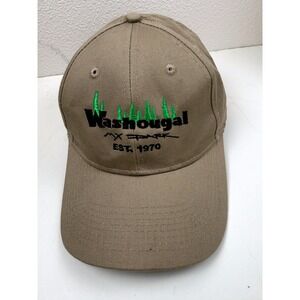 Washougal MX Park Hat Tan Khaki Motocross Est 1970 Adjustable Cap